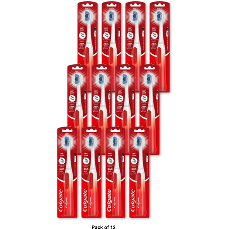 Colgate 360 Optic White Sonic Powered Battery Toothbrush 3.04oz (Pack of 12)