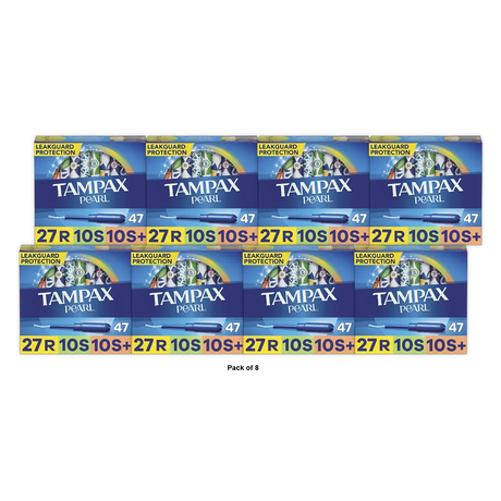 Tampax Pearl Triple Protection 47 Count 10.77oz (Pack of 8)