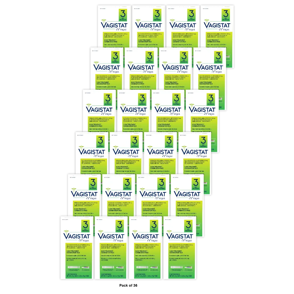 Vagisil Vagistat 3 Day Yeast Infection Treatment for Women Relieves External Itching and Irritation 2Oz (Pack of 36)