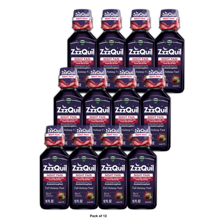 ZzzQuil + Pain Relief Black Cherry 12 oz (Pack of 12)