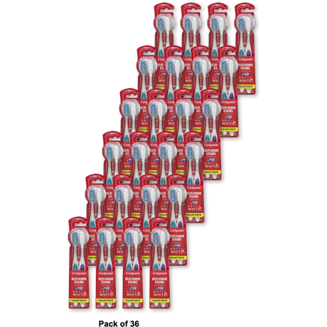 Colgate 360 Optic White Whitening Toothbrush Soft 0.8oz (Pack of 36)