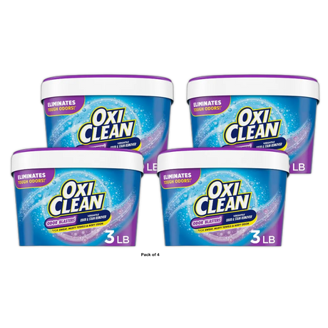 OxiClean Powder Versatile Stain Remover Odor Blasters Lavender 24Oz (Pack of 4)