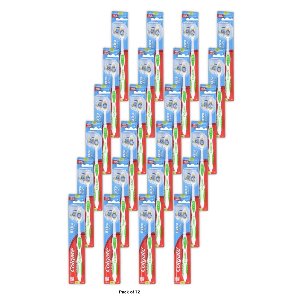 Colgate Extra Clean Full Head ToothBrush Medium 2oz (Pack of 72)