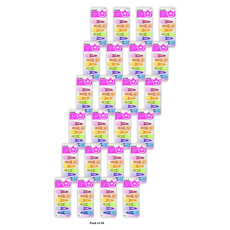 Scunci Girl Flower Hair Clips 0.64Oz (Pack of 48)