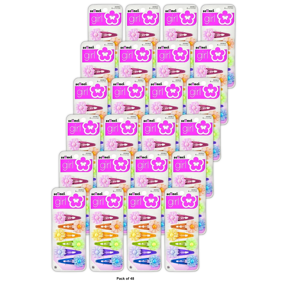 Scunci No-Slip Grip Chunky Jaw Clip 1.76Oz (Pack of 48)