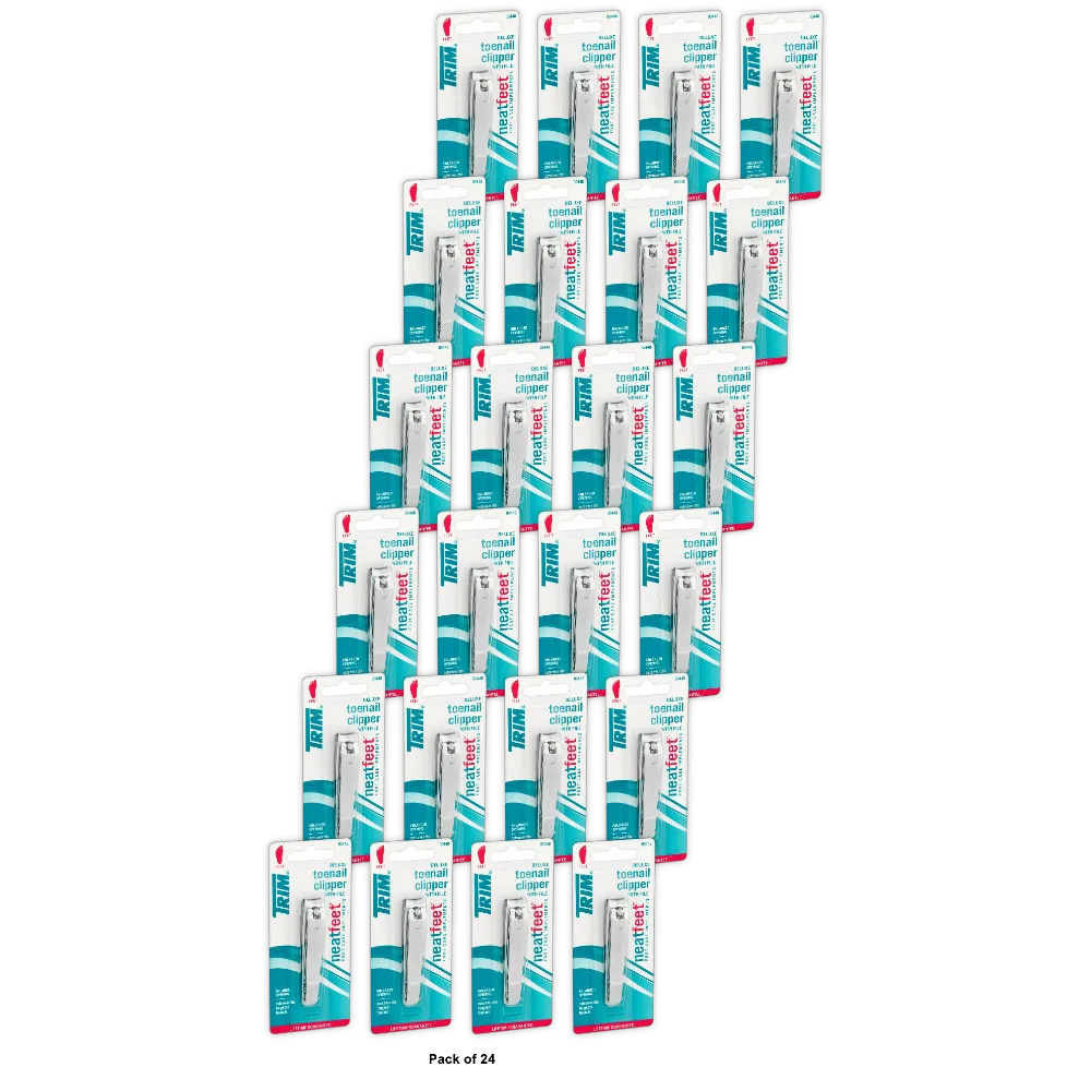 Trim Neatfeet Deluxe Toenail Clipper with File 0.94Oz (Pack of 24)