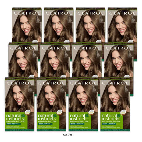 Clairol Natural Instincts Hair Color 6 Light Brown (Pack of 12)