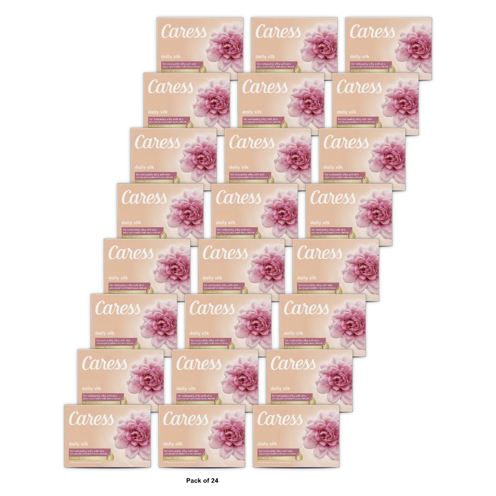 Caress Moisturizing Body Bar Daily Silk 4Oz (Pack of 24)