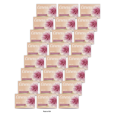 Caress Moisturizing Body Bar Daily Silk 4Oz (Pack of 24)