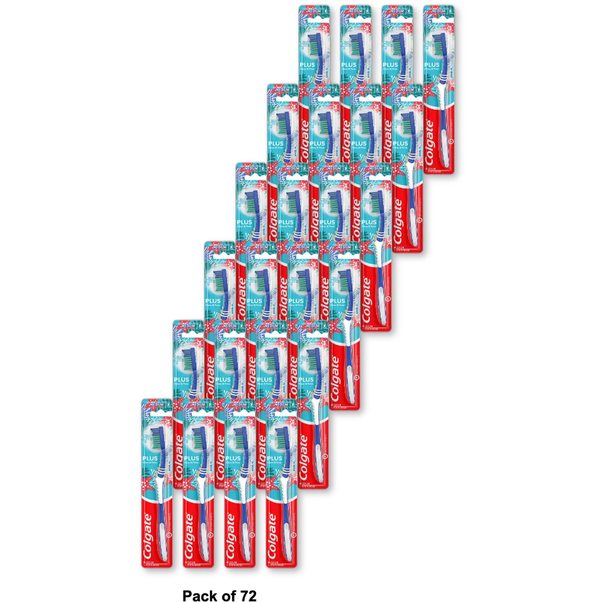 Colgate Plus Adult Toothbrush Medium 0.65oz (Pack of 72)