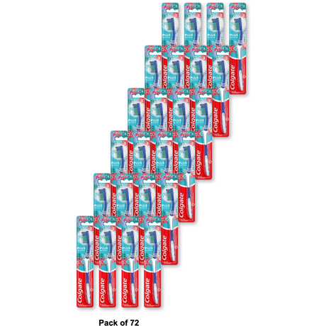 Colgate Plus Adult Toothbrush Medium 0.65oz (Pack of 72)