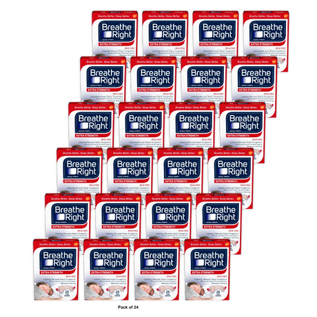Breathe Right Nasal Strips for Congestion Relief Extra Tan Drug-Free0.71oz (Pack of 24)