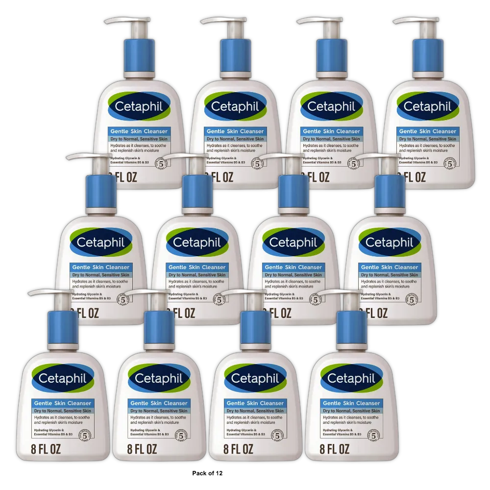 Cetaphil Gentle Cleanser-Dry to Normal Skin 8.0Oz (Pack of 12)