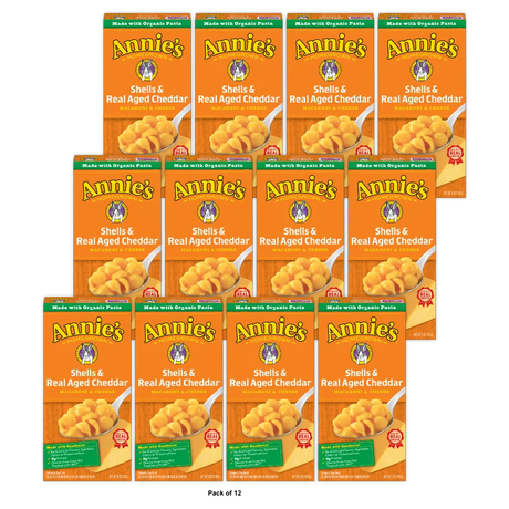 Annies Shells And Real Aged Cheddar Macaroni And Cheese 6Oz (Pack of 12)