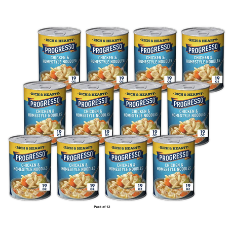 Progresso Rich And Hearty Chicken And Homestyle Noodle Soup 19Oz (Pack of 12)