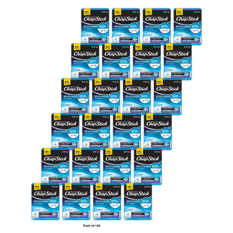 ChapStick Skin Protectant Original Moisturizer Lip Balm 0.15Oz (Pack of 144)