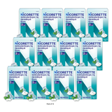 Nicorette 2mg Gum Stop Smoking Aid Fruit Chill 6.33Oz (Pack of 12)
