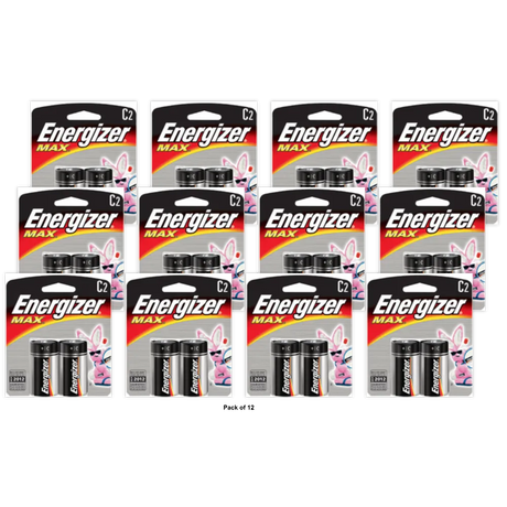 Energizer Alkaline 2 Batteries E93Bp Size: C 9.6oz(Pack of 12)
