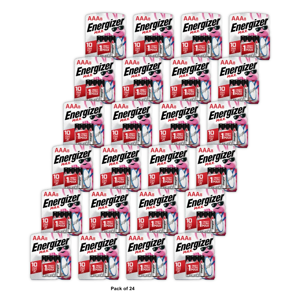 Energizer Max Alkaline Long Lasting Batteries Aaa 4Oz (Pack of 24)