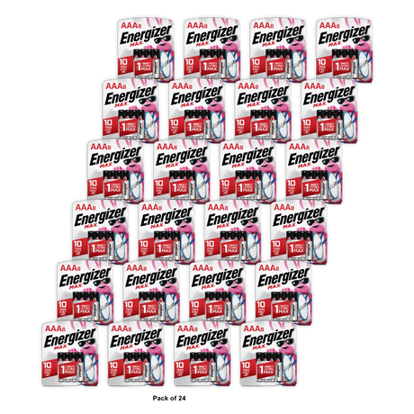 Energizer Max Alkaline Long Lasting Batteries Aaa 4Oz (Pack of 24)