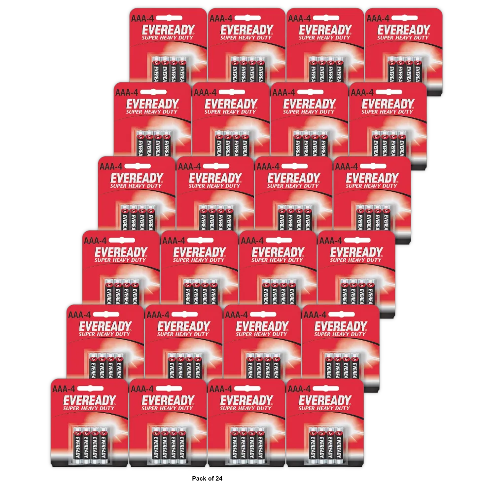Eveready Super Heavy Duty 1212Sw Aaa 4 Batteries (Pack Of 24)