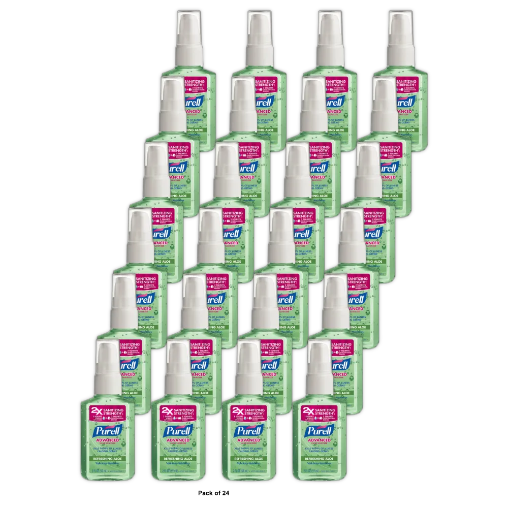 Purell Advanced Hand Sanitizer Refreshing Aloe Pump 2Oz (Pack of 24)
