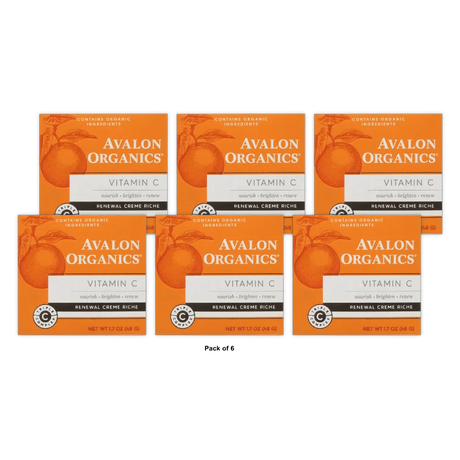 Avalon Organics Renewal Creme Riche With Vitamin C 1.7Oz (Pack Of 6)