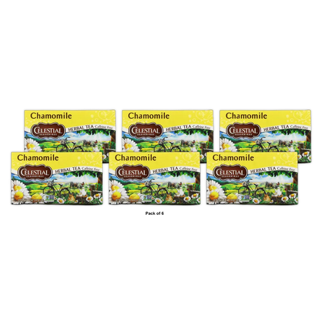 Celestial Seasonings Caffeine Free Chamomile Natural Herbal Tea 0.9Oz (Pack Of 6)