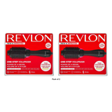 Revlon One Step Hair Dryer And Volumizer Hot Air Brush Black Blow Dryer 25.12 (Pack of 2)