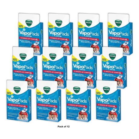 Vicks Vapopads Refill Soothing Menthol 1.12Oz (Pack Of 12)
