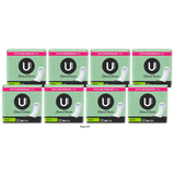 U by Kotex Natural Balance Maxi Long Super Security Maxi Pads 22 ea 9.6oz (Pack of 8)