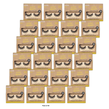 Kiss Sister Nature False Eyelashes Storm 0.32Oz (Pack Of 36)