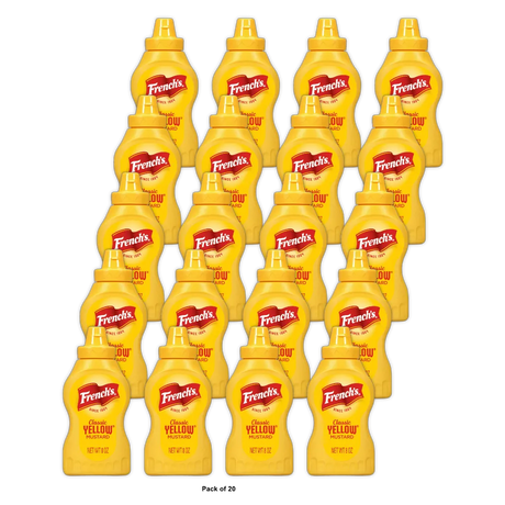 Frenchs Classic Yellow Mustard Squeeze Bottle 8Oz (Pack of 20)