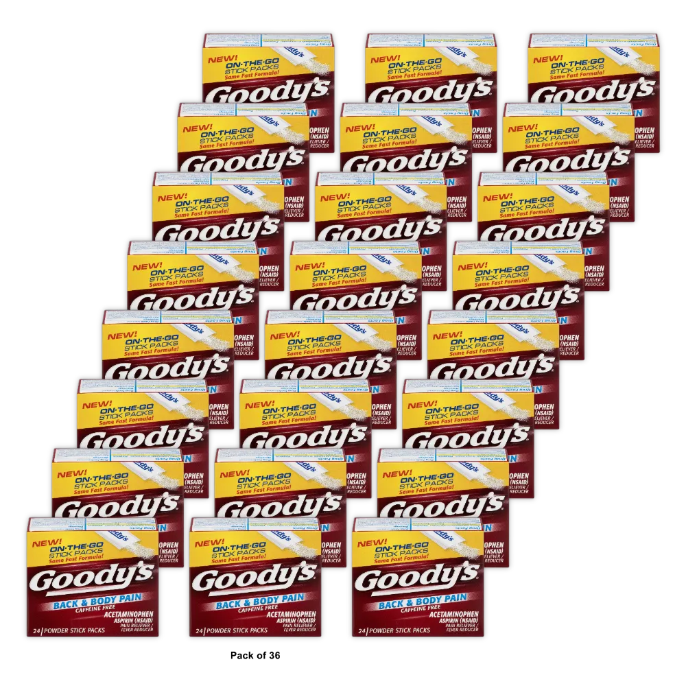 Goodys Back And Body Pain Formula Powder24 Ea 3.21oz (Pack of 36)
