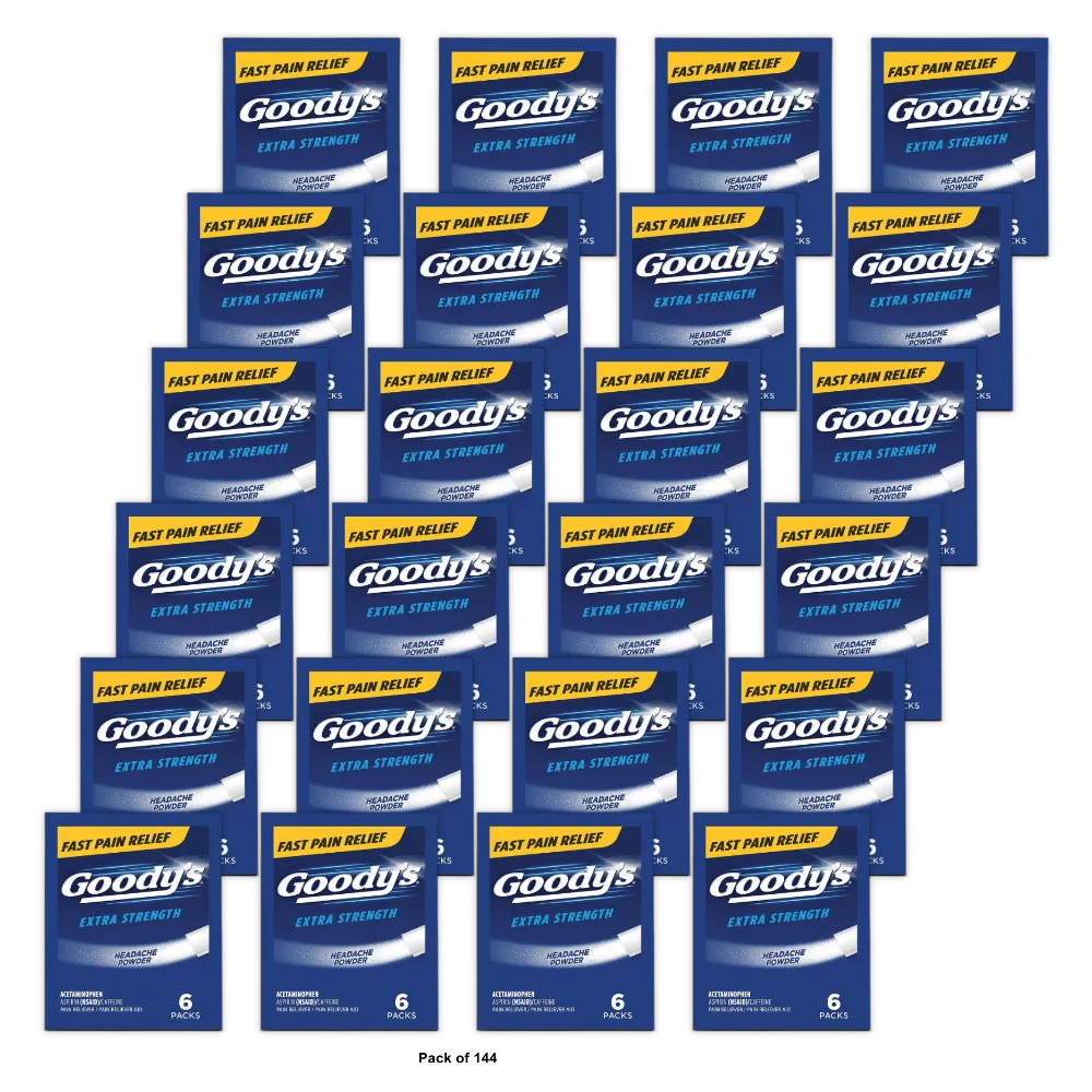 Goodys Extra Strength Headache Powder Pain Relief 0.32oz (Pack of 144)