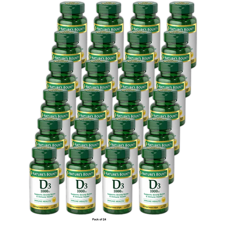 Natures Bounty High Potency Vitamin D1000 Iu Softgels100 Ea 0.63Oz (Pack Of 24)