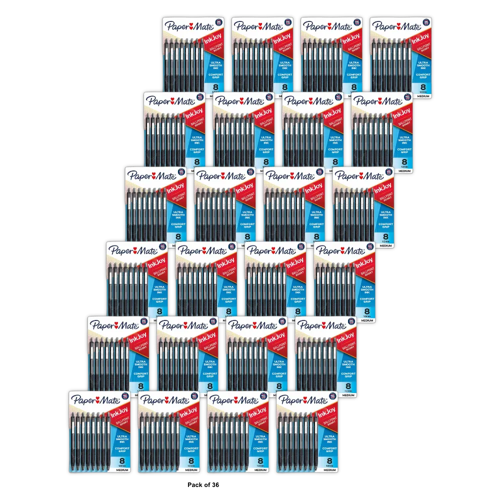 Paper Mate Ink Joy 300RT Ballpoint Pens Comfort Grip Medium 3.2Oz (Pack of 36)