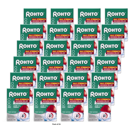 Rohto Cooling Maximum Redness Relief Eye Drops0.4Oz (Pack Of 24)