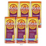 Metamucil Smooth Texture Bulk Forming Sugar Free Orange Flavor Powder 15Oz (Pack of 6)