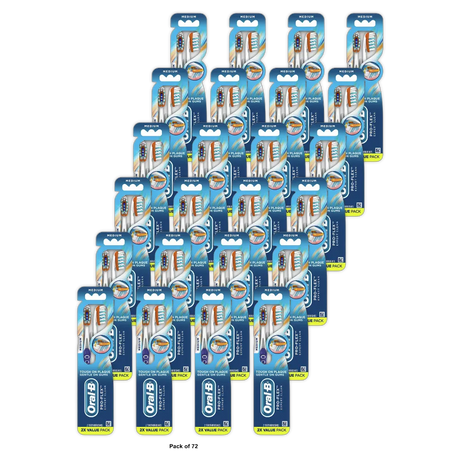 Oral-B Pro-Flex Expert Clean Toothbrush Medium 1.73Oz(Pack of 72)