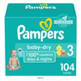 Pampers Baby Dry Diapers Size 3 82.88Oz(Pack of 1)