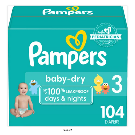 Pampers Baby Dry Diapers Size 3 82.88Oz(Pack of 1)