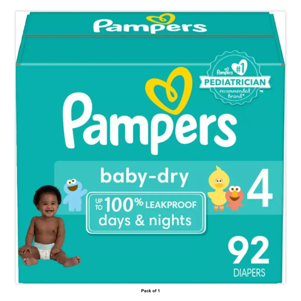 Pampers Baby Dry Diapers Size 4 78.4Oz (Pack of 1)
