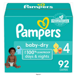 Pampers Baby Dry Diapers Size 4 78.4Oz (Pack of 1)