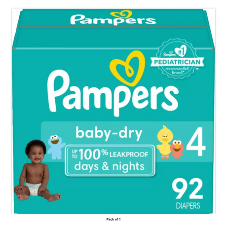 Pampers Baby Dry Diapers Size 4 78.4Oz (Pack of 1)