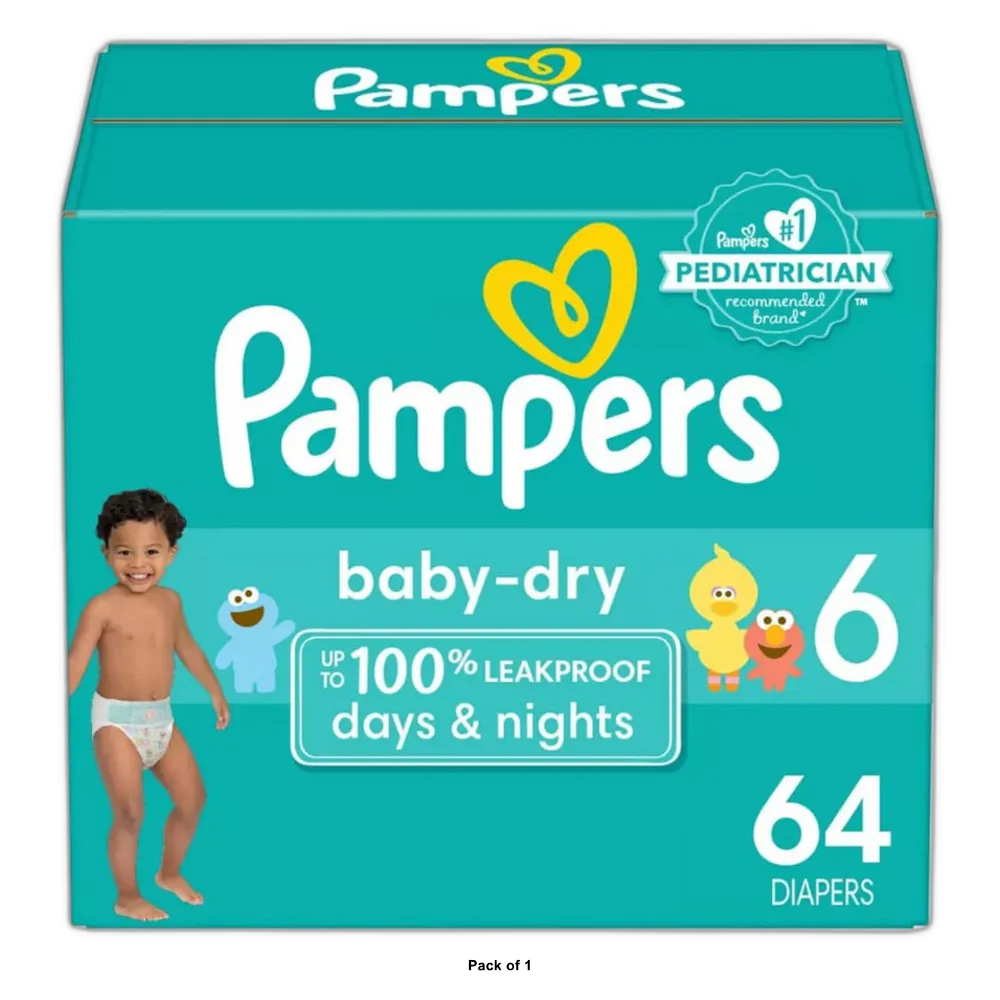 Pampers Baby Dry Diapers Size 6 4.03Oz (Pack Of 1)
