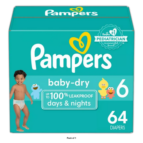 Pampers Baby Dry Diapers Size 6 4.03Oz (Pack Of 1)