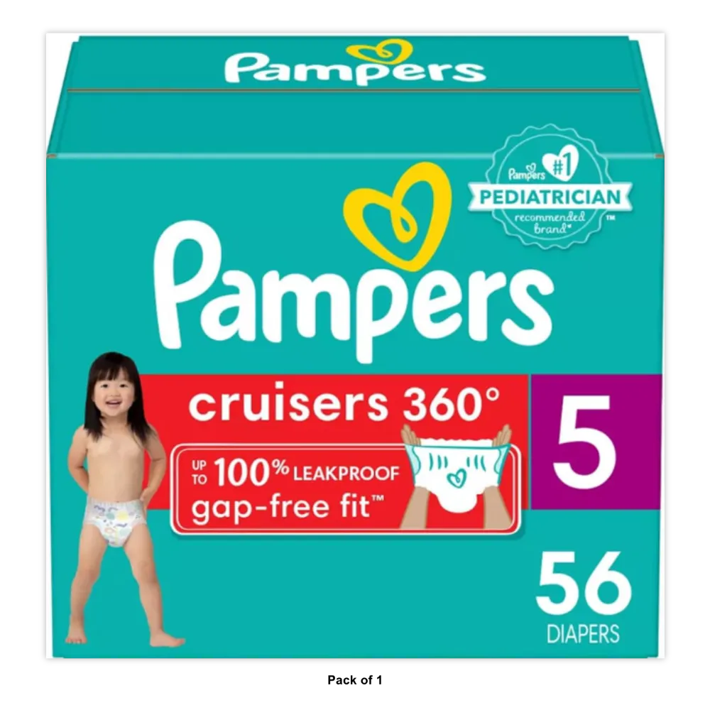Pampers Cruisers 360 Diapers Size 5 63.52Oz (Pack of 1)