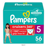 Pampers Cruisers 360 Diapers Size 5 63.52Oz (Pack of 1)