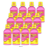 Pepto-Bismol Regular Strength Liquid For Antidiarrheal Upset Stomach Original16Oz (Pack of 12)